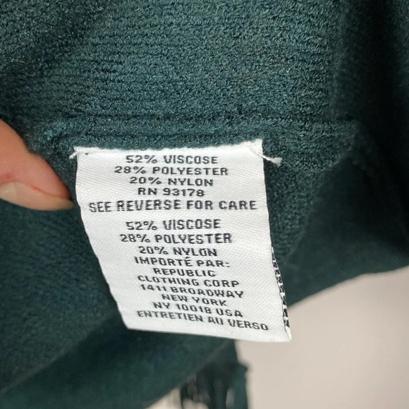 Magaschoni Fringe Open Front Cardigan in Emerald Green size small - Picture 10 of 13